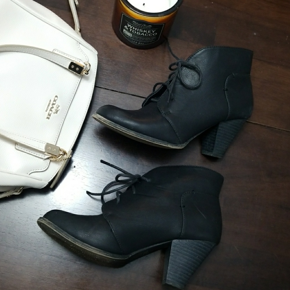 SUGAR Lace Up Oxford Ankle Booties